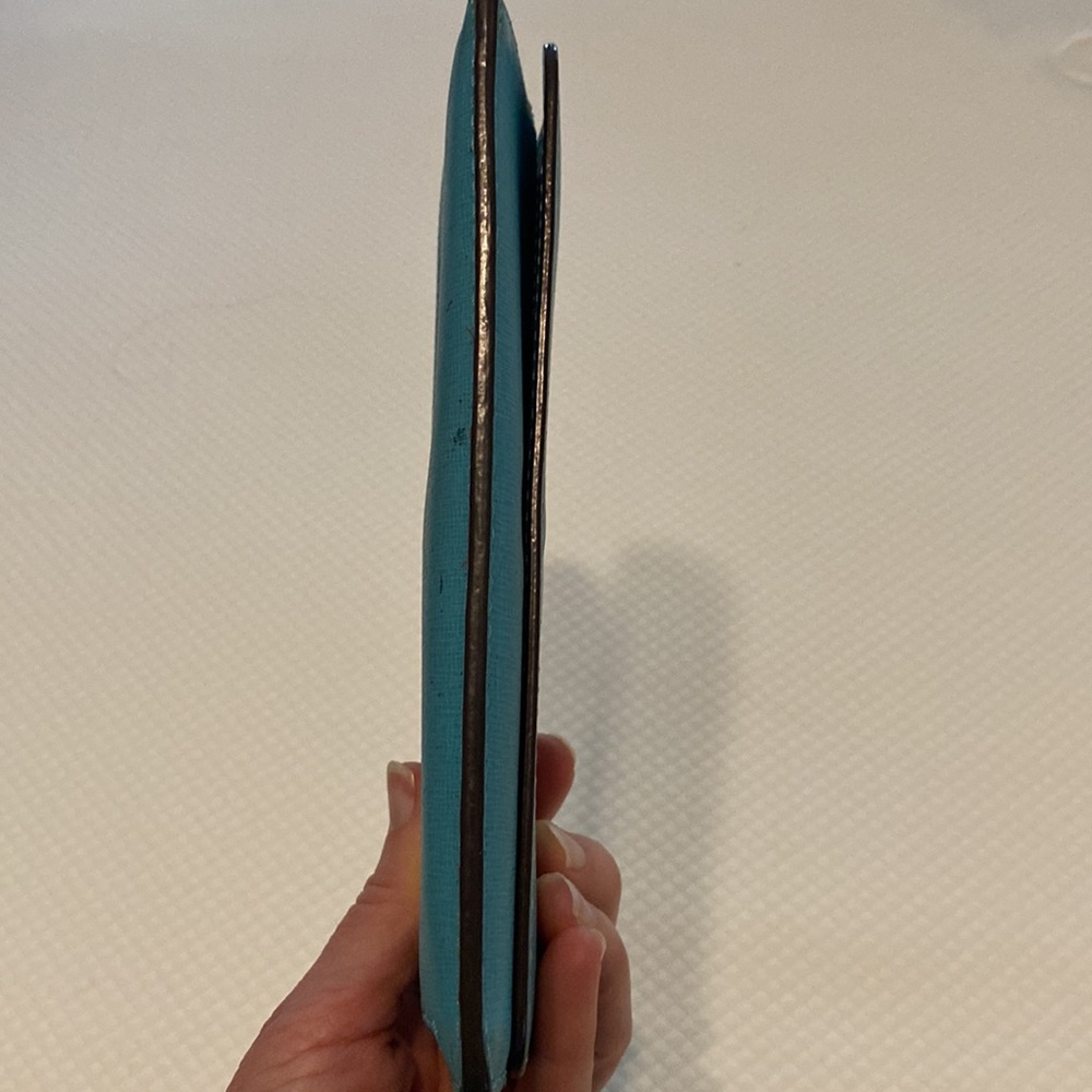 Coach Turquoise Blue Rectangular Vintage Fix-Up Distressed Project Wallet - Picture 13 of 13